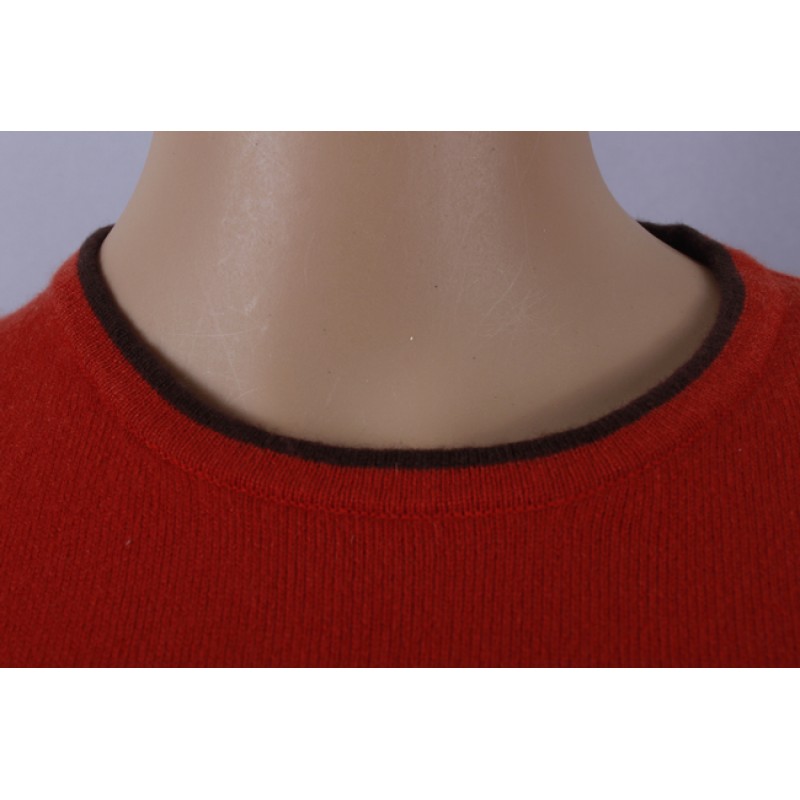 100%Cashmere Sweater Pullover Red O-neck Lady Winter Sweater  